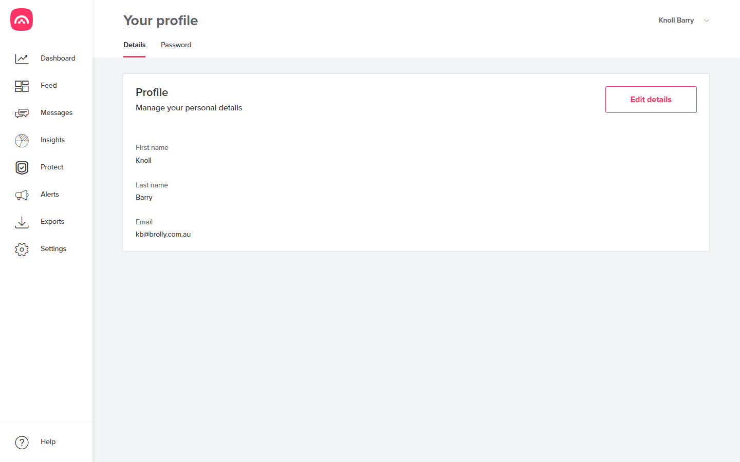 Your profile