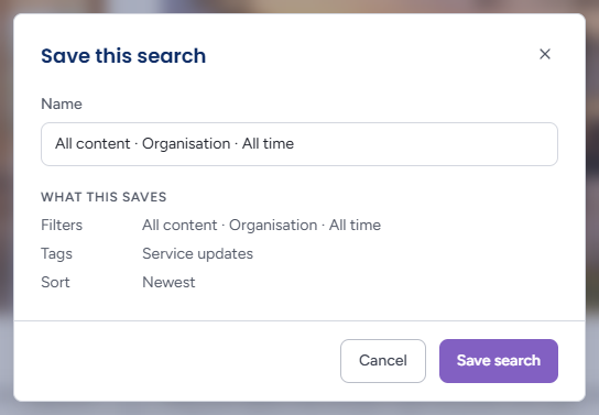 Save this search