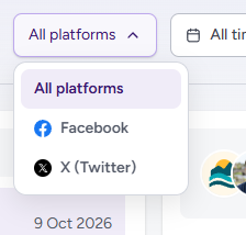 Platform menu