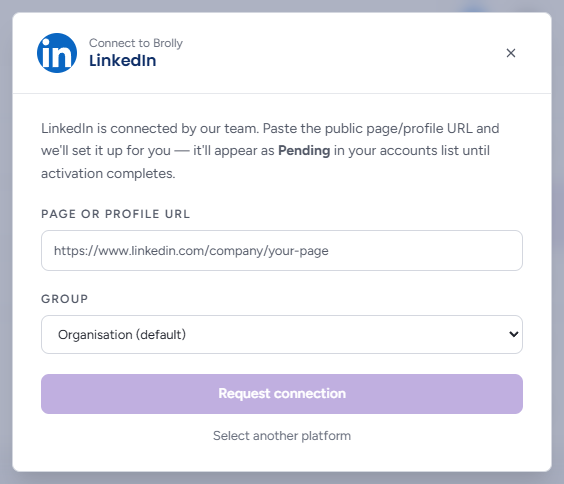 Connect to LinkedIn