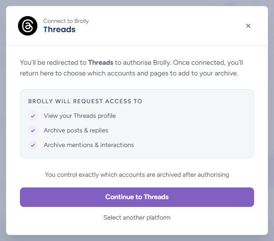 Connect to Threads