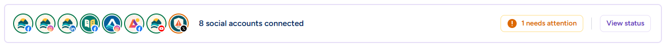 Connected accounts row