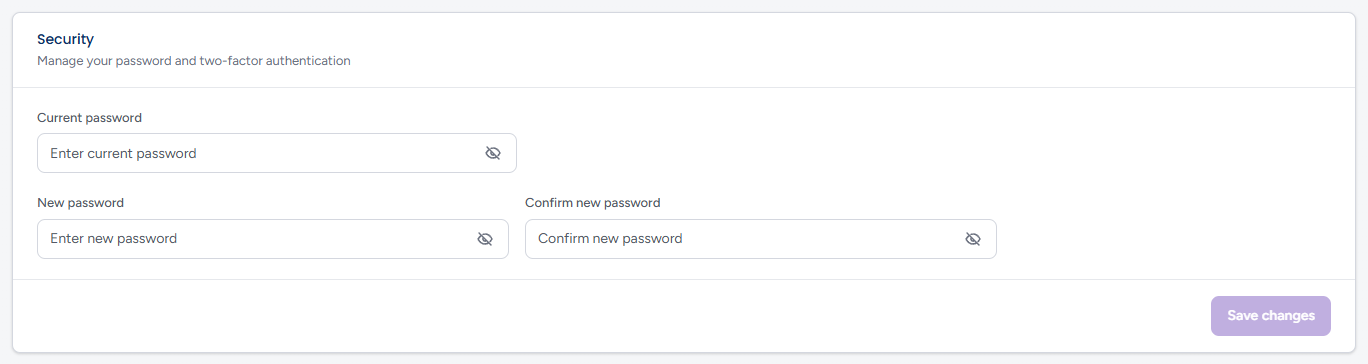 Change your password