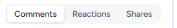 Comments, Reactions and Shares