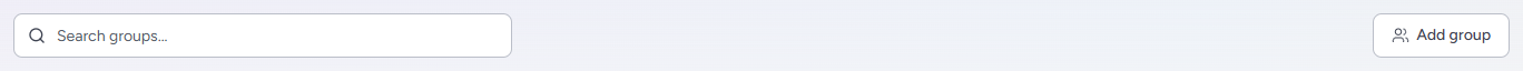 Groups toolbar