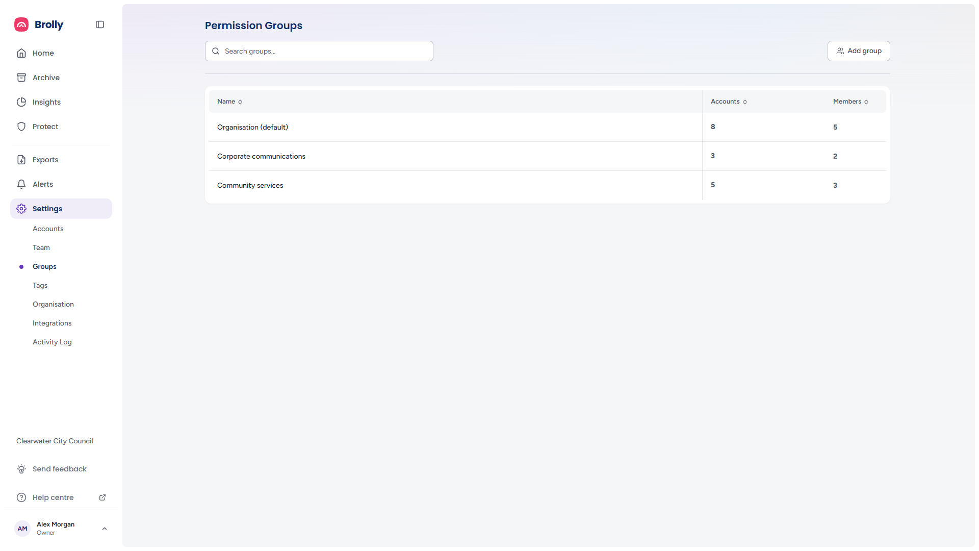 Permission Groups