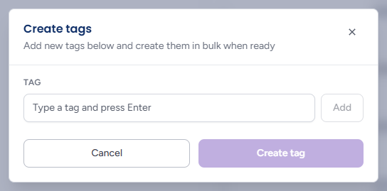 Create tags