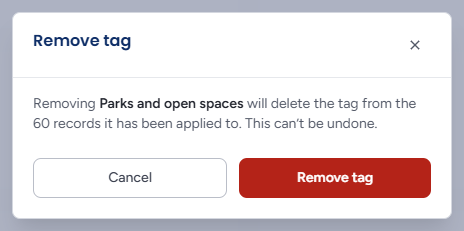 Remove tag