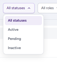 Status filter